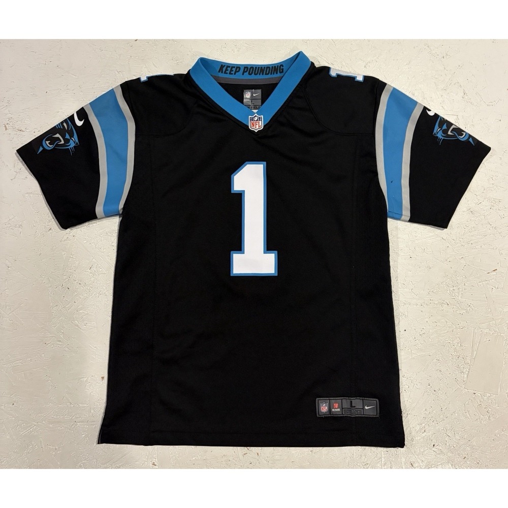 Carolina Panthers Cam Newton #1 Nike On-Field Jersey NFL Football Youth‎ Size L